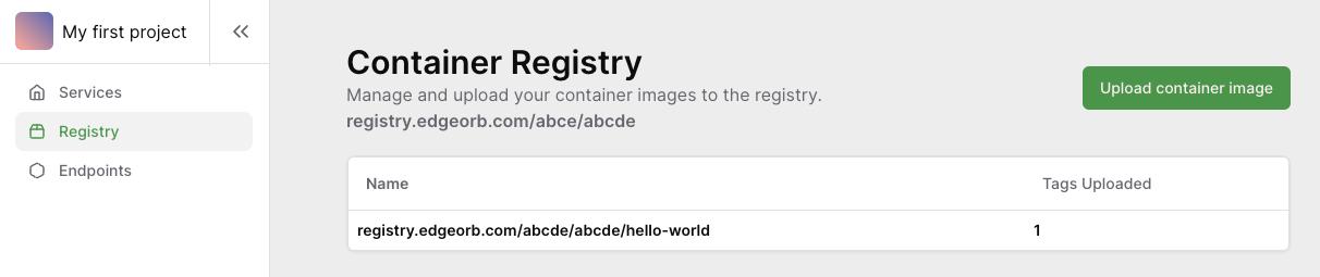 Container registry